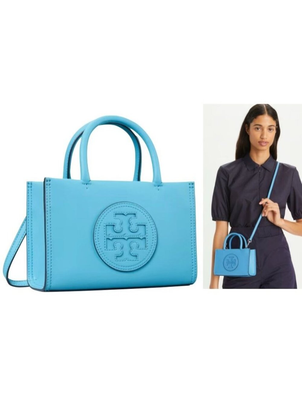 both.  NEW!!  TORY BURCH MINI ELLA BIO TOTE IN SKYLIGHT BLUE